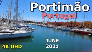 Portimao Marina  Portugal Walking tour 4K Ultra HD [upl. by Persian]