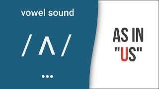 Vowel Sound  ʌ  as in quotusquot American English Pronunciation [upl. by Ahsinauq]