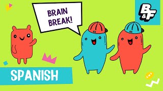 Learn Spanish with BASHO amp FRIENDS  Brain Break Movement Song for Kids [upl. by Croom]