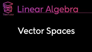 VECTOR SPACES  LINEAR ALGEBRA [upl. by Moir669]