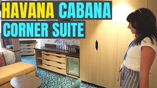 Carnival Mardi Gras HAVANA CABANA CORNER SUITE Cabin 8209 [upl. by Scotti284]