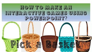 HOW TO MAKE AN INTERACTIVE GAMES USING POWERPOINT [upl. by Eeimaj]