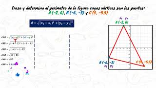 Distancia entre dos puntos  calcular perímetro [upl. by Cadal646]