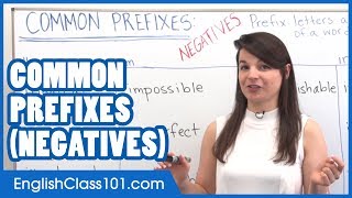 Negative Prefixes  Learn English Grammar [upl. by Tacklind]