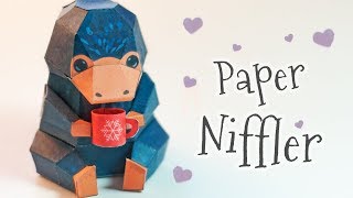 DIY Niffler papercraft paper model step by step tutorial [upl. by Saudra]