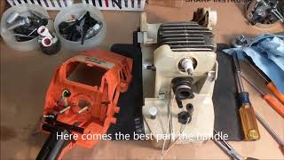 Stihl 025 2nd Rebuild Testing Handle Install [upl. by Dole362]