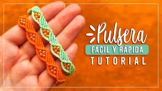 Cómo hacer pulsera de hilo fácil y rápida 23✨ Paso a Paso  DIY Macrame Friendship Bracelet [upl. by Macnamara585]