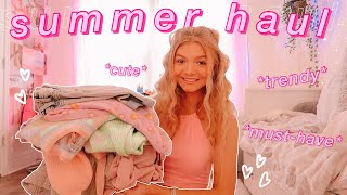 SUMMER TRYON CLOTHING HAUL 2021 pinterest inspired summer essentials trendy [upl. by Wesla]