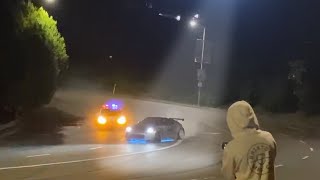 Craziest Street Drift in History with POLICE HELICOPTER [upl. by Billye131]