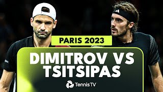 Grigor Dimitrov vs Stefanos Tsitsipas EPIC Match Highlights  Paris 2023 [upl. by Tnilf526]