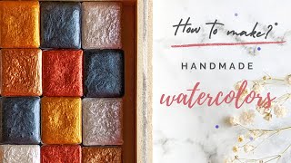 How to make Metallic Watercolors at Home  Start to End Full Process [upl. by Theodore515]