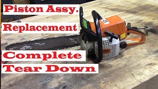 Stihl 025 Chainsaw piston replacement [upl. by Marsh]