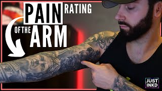 RATING 15 Tattoo Pain LEVELS of the ARM [upl. by Nellie]