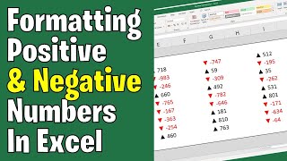 Formatting Positive amp Negative Numbers In Excel [upl. by Matuag]