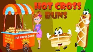 Hot Cross Buns  FlickBox Nursery Rhymes and Kids Songs  English Lyrics [upl. by Llerut]