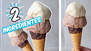 El HELADO casero más CREMOSO de 2 INGREDIENTES  Receta fácil [upl. by Constanta]