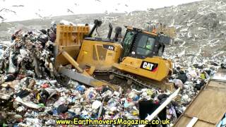 Cat D7E Hybrid dozer in landfill [upl. by Haman278]