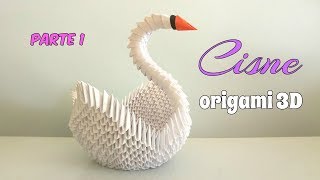 CISNE ORIGAMI 3DPRIMERA PARTEpaso a paso [upl. by Elocan264]