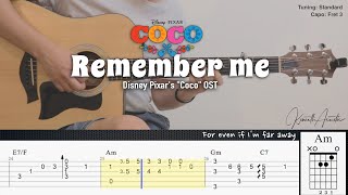 Remember Me  Disney Pixars quotCocoquot OST  Fingerstyle Guitar  TAB  Chords  Lyrics [upl. by Mckinney]