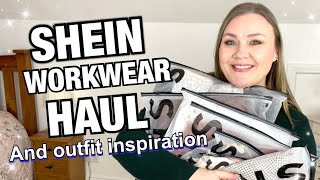 SHEIN plus size HAUL  WORKWEAR OUTFIT INSPIRATION [upl. by Lyndes109]