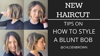 NEW HAIRCUT  Tips on how to style a blunt bob [upl. by Lacagnia]