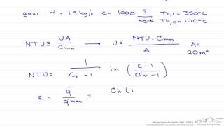 NTU Effectiveness CounterFlow Heat Exchanger [upl. by Mastat605]