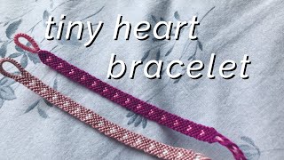 tiny heart bracelet tutorial ♡ beginner [upl. by Wilton100]