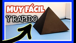 Como Hacer una PIRAMIDE de Papel PASO A PASO【ORIGAMI】Rapido y FACIL 3D [upl. by Tod82]