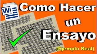 COMO HACER UN ENSAYO EN WORD FÁCIL Y RÁPIDO 2025😱✅ [upl. by Eugenio]