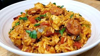 Chicken and Sausage Jambalaya  Ninja Foodi [upl. by Esila]