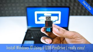 How to Install Windows 10 From USB Flash Drive Complete Tutorial [upl. by Ttelrats53]