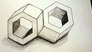 How To Draw 3D Optical Illusions ✍ Inseparable [upl. by Ynattirb]