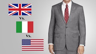 British vs Italian vs American  Suit Fashions amp Silhouettes [upl. by Ydnem]