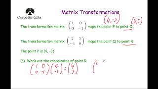 Matrix Transformations  Corbettmaths [upl. by Yahiya]