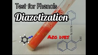 Test for Phenols  Azo dyes Diazotization [upl. by Asiak]