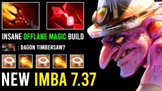 How to Play Offlane Timbersaw in 737 with Level 5 Dagon  Bloodstone Insane Magical New IMBA Dota 2 [upl. by Nnaxor]