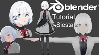 【Blender 293 】Siesta Modeling Character anime creation  Gjnko [upl. by Erida365]