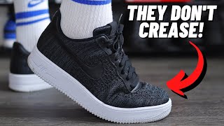 BEST AIR FORCE 1 Nike Air Force 1 Flyknit 20 Black On Feet Review [upl. by Tarrant]