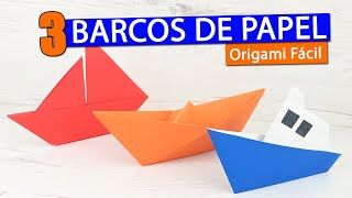 ⛵ 3 Barcos de papel fáciles de hacer con papiroflexia [upl. by Tova]