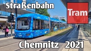 Straßenbahn Chemnitz  Stadtbahn Chemnitz  Chemnitzer Bahn  2021 [upl. by Noll]