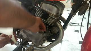 Honda CD200 Roadmaster Engine Oil Change [upl. by Sonahpets]