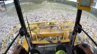 Operating TANA E320eco landfill compactor [upl. by Zorine]