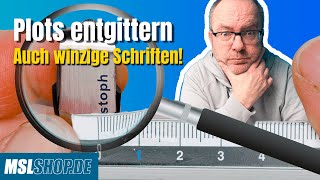 Schneideplotter  Auch winzige Schriften einfach entgittern [upl. by Blanka556]