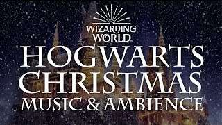 Harry Potter Music amp Ambience  Hogwarts Christmas Music with Snow Sounds [upl. by Oirretna]