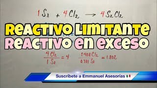 Reactivo LIMITANTE y en EXCESO bien fácil [upl. by Macintyre317]