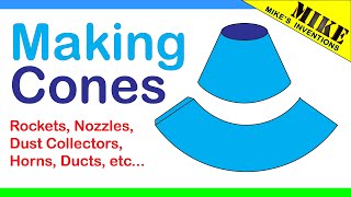 Making Cone Shapes  Mikes Inventions [upl. by Hefter]