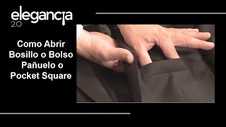 Como Abrir Bolsillo para Pañuelo o Pocket Square  Bere Casillas Elegancia 20 [upl. by Cotterell]