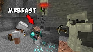 3 Minecraft Speedrunners VS Hunter ft MrBeast [upl. by Hgielah217]