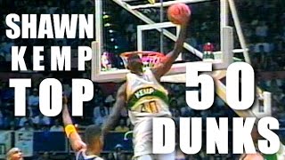 Shawn Kemp Top 50 BEST Dunks In The NBA [upl. by Egarton]