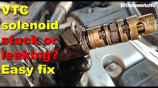 VTC Solenoid Oil Leak Fix on 2003  2007 Accord 4cyl [upl. by Aneleairam731]